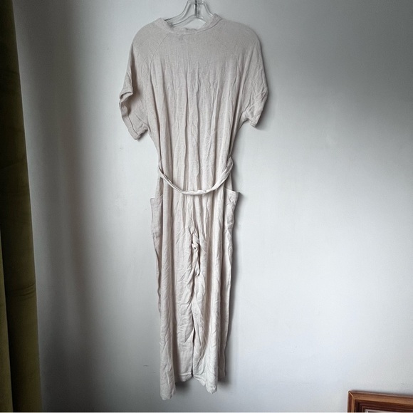 Petal & Pup Archie Oat Linen Belted Jumpsuit L - Picture 11 of 12
